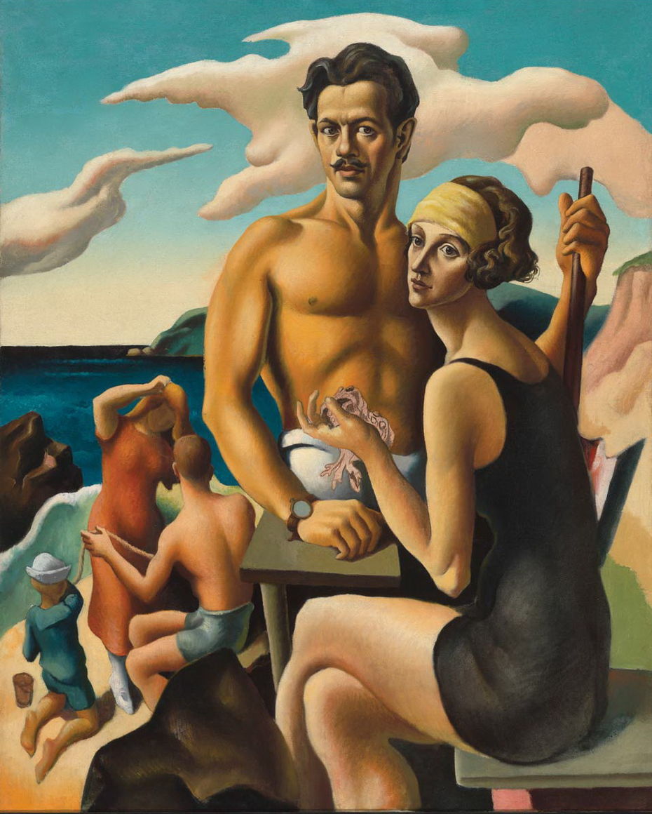 «Автопортрет с Ритой», Томас Бентон, 1924