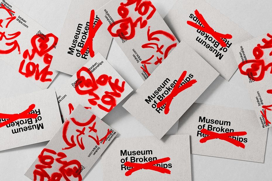 Айдентика музея «Museum of Broken Relationships»